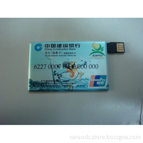 CaraUSB Manufacturers custom metal push-pull high-definition color gift card Usb flash disk pendrive business card usb sticks ad
